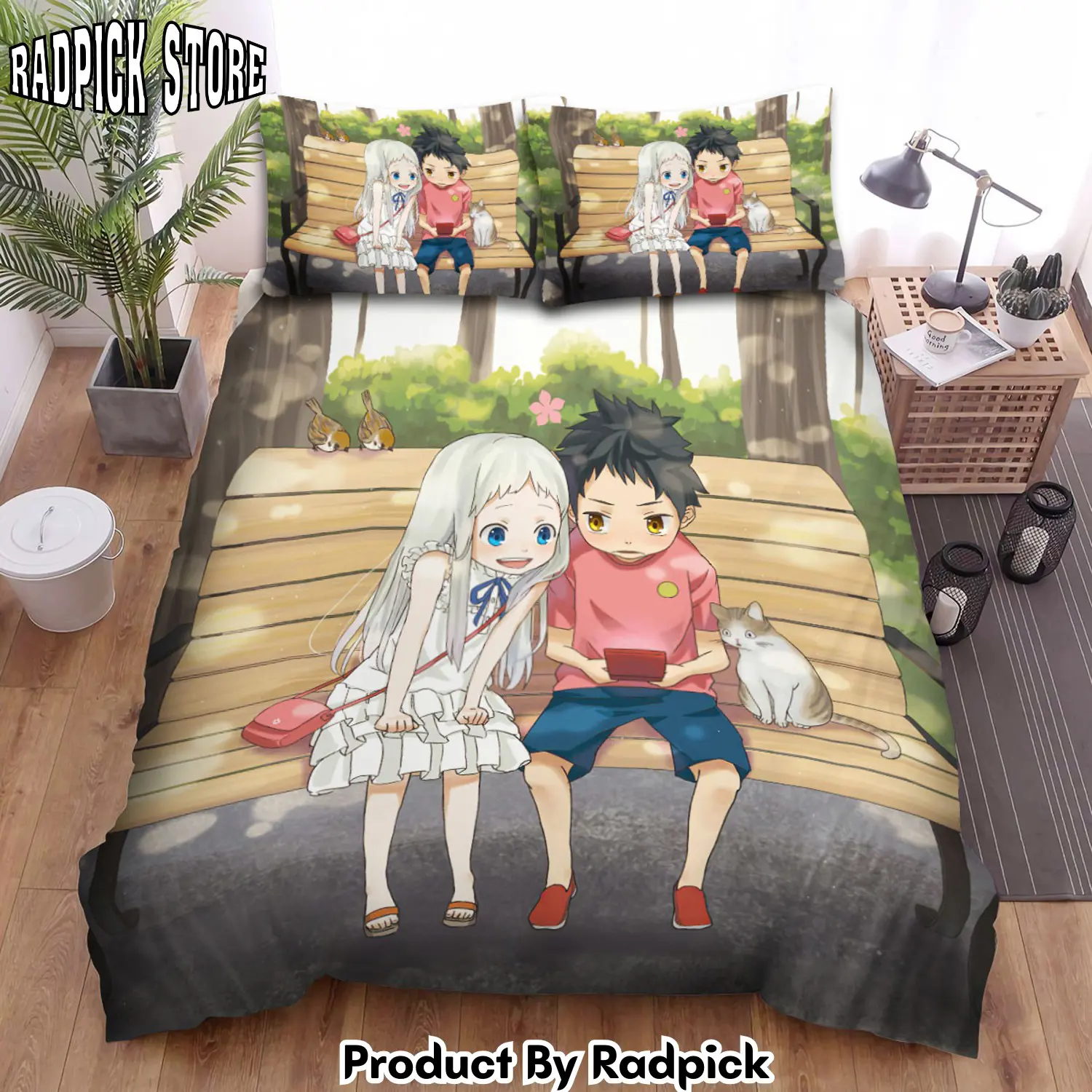 Radpick anohana little menma jintan in the park artwork bed sheets spread duvet cover bedding sets rp3278741